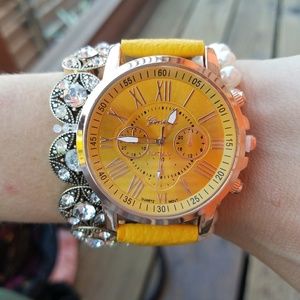 Classy Yellow Womans Watch